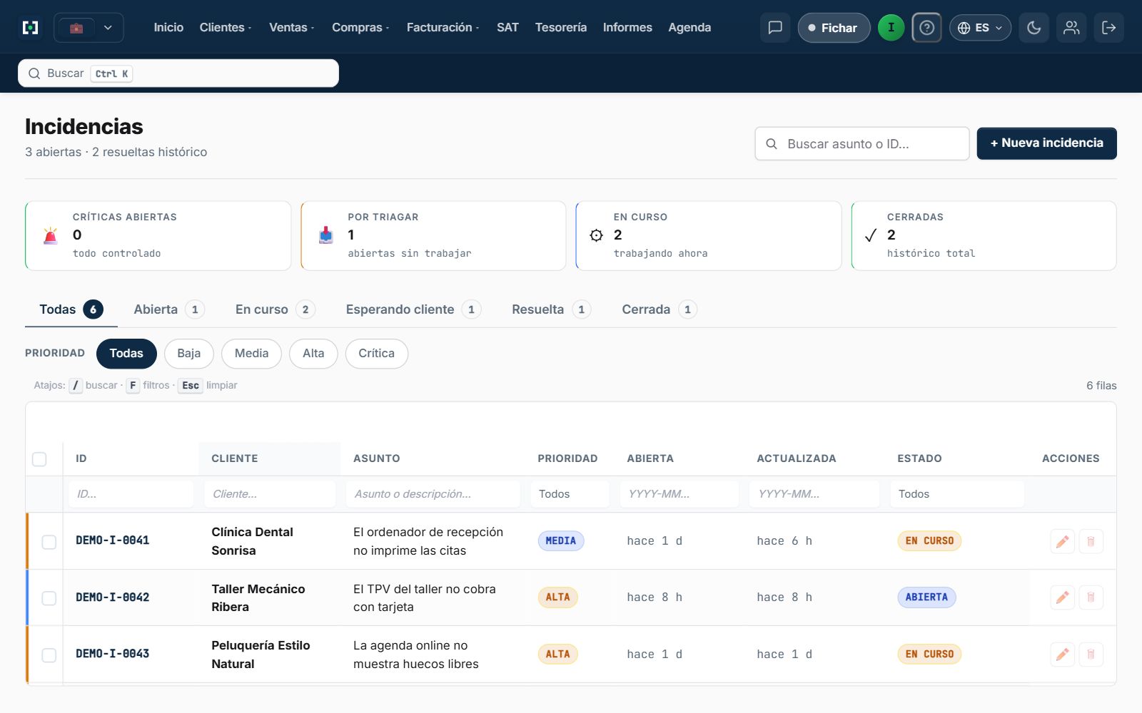 App de soporte al cliente · IG One